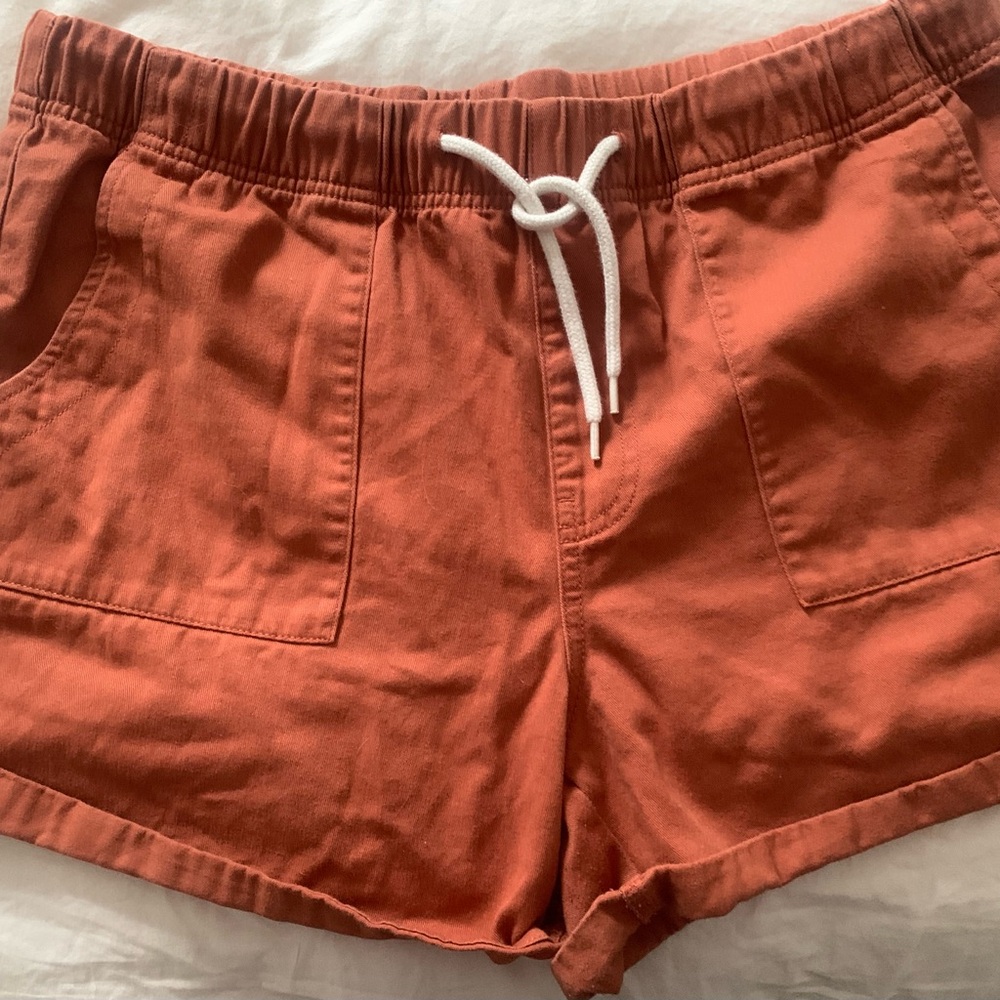 George Women's Rust Drawstring Pocket Athletic Shorts